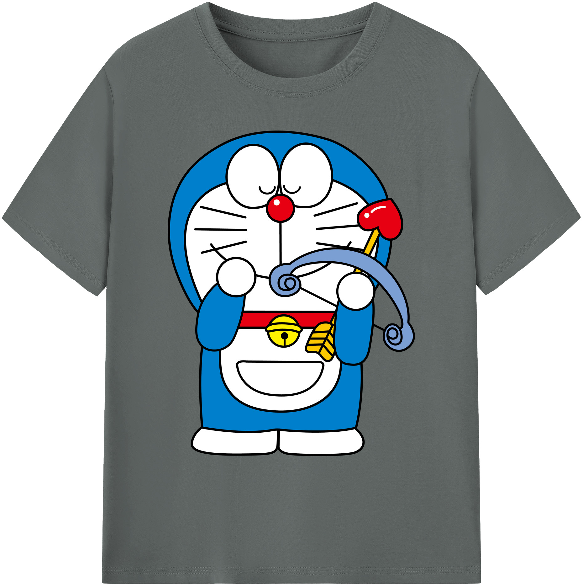 （画像用） ドラえもん Doraemon 綿100％ メンズ半袖Tシャツ｜肌触りやわらか＆通気性